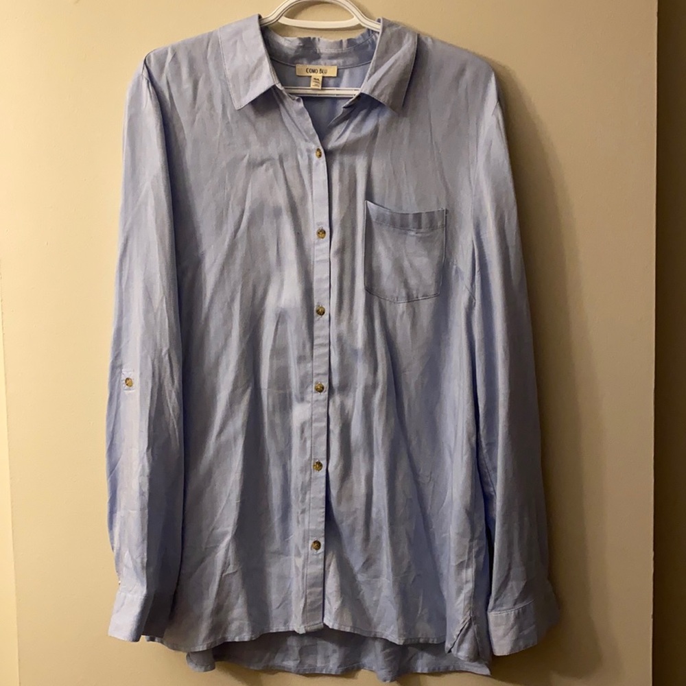 Como Blue Light Blue Cardigan